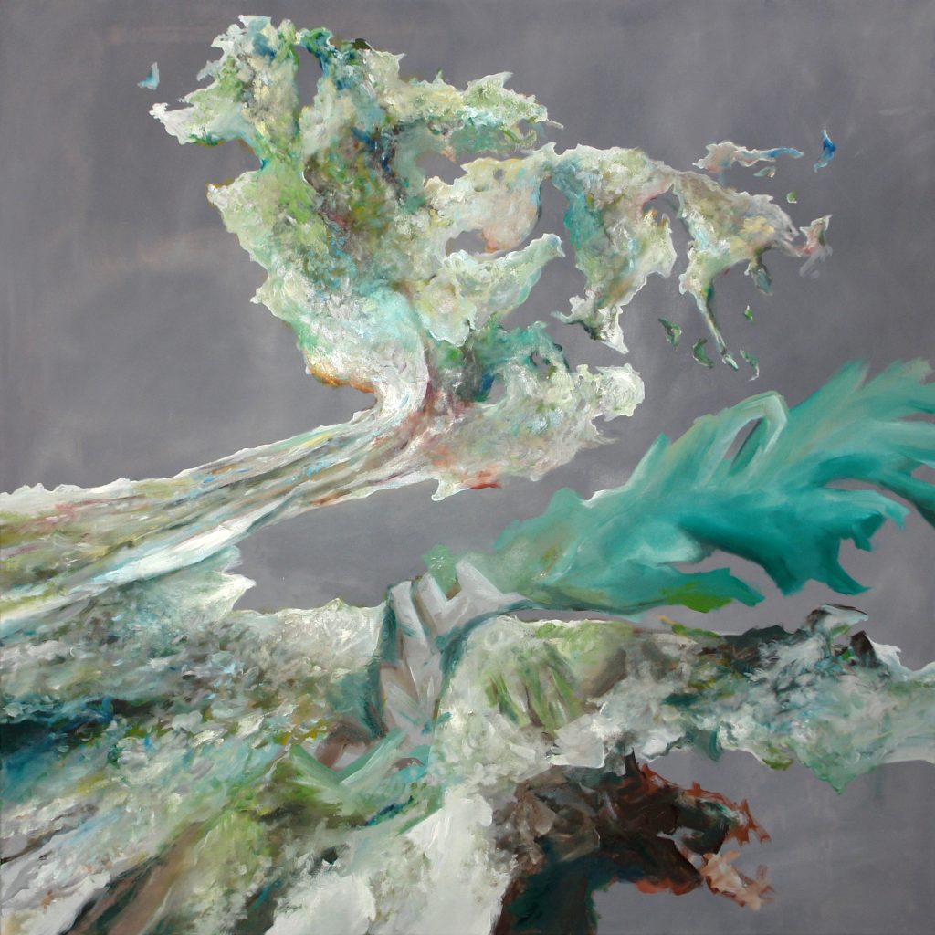 Paysage 01 – huile sur toile – oil on canvas – 160×160 cm . 2021