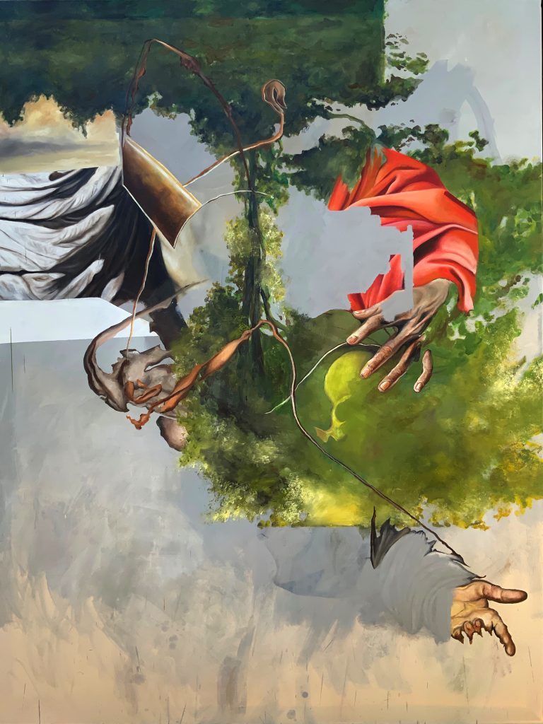 Palimpseste 23 – huile sur toile – oil on canvas – 160×120 cm . 2021