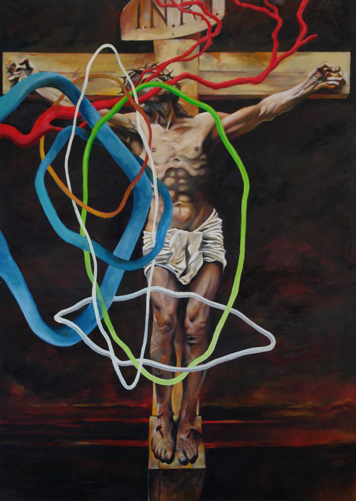 Hybrid 04 – huile sur toile – oil on canvas – 140×100 cm . 2017