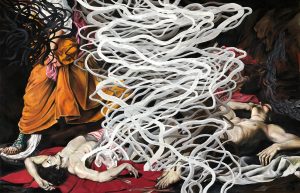 Hybrid 06 – huile sur toile – oil on canvas – 170×260 cm . 2018