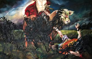 Hybrid 07 – huile sur toile – oil on canvas – 170×260 cm . 2018