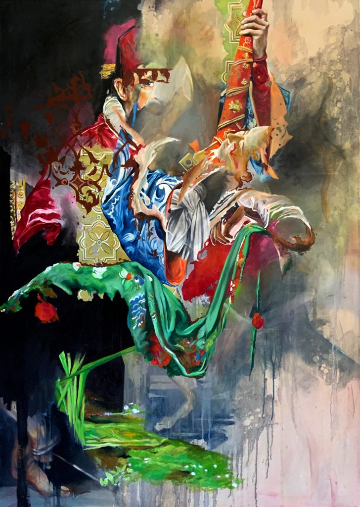 Palimpseste 14 – huile sur toile – oil on canvas – 190×135 cm . 2021