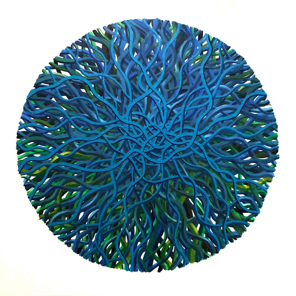 Untitled 37 – huile sur toile – oil on canvas – 160×160 cm . 2020