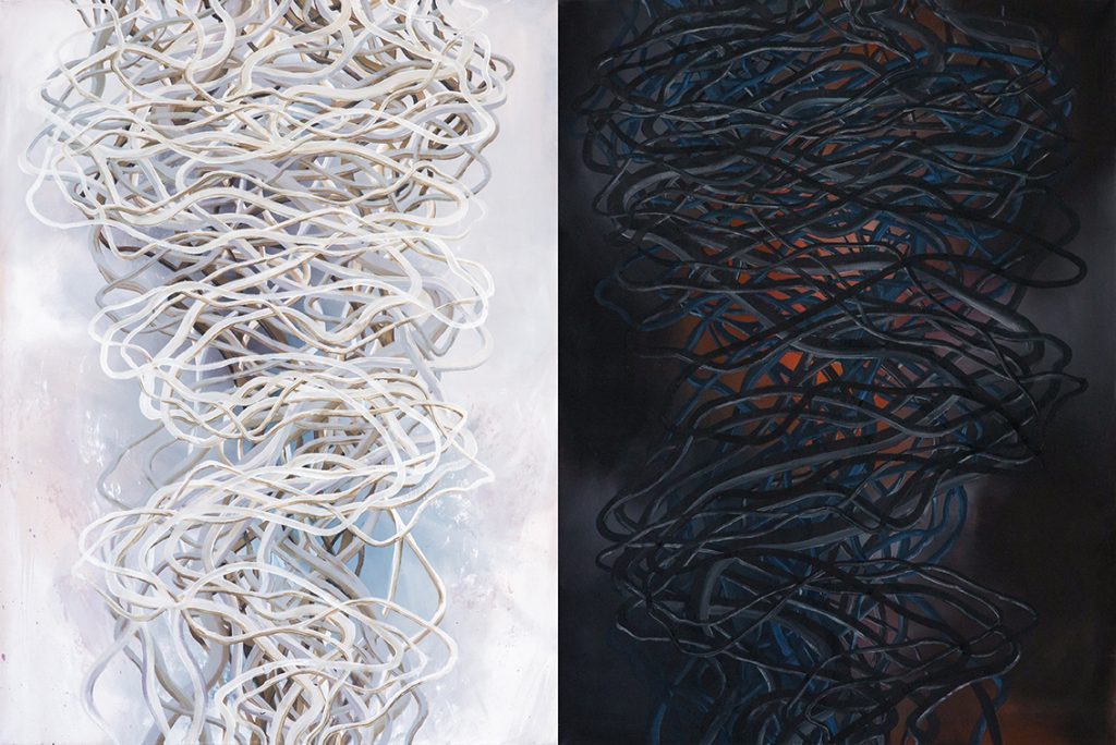 Untitled 19, Untitled 20 – huile sur toile – oil on canvas – 120×90 cm (each panel) . 2016