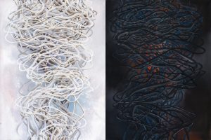 Untitled 19, Untitled 20 – huile sur toile – oil on canvas – 120×90 cm (each panel) . 2016