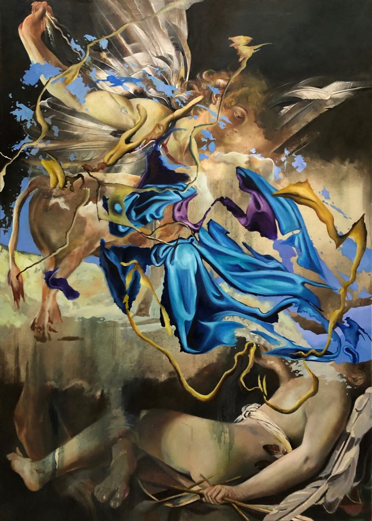 Palimpseste 15 – huile sur toile – oil on canvas – 140×100 cm . 2021