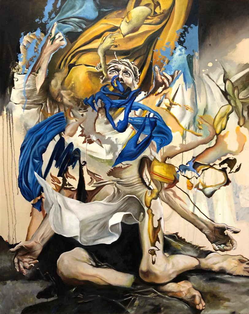 Palimpseste 17 – huile sur toile – oil on canvas – 140×100 cm . 2021