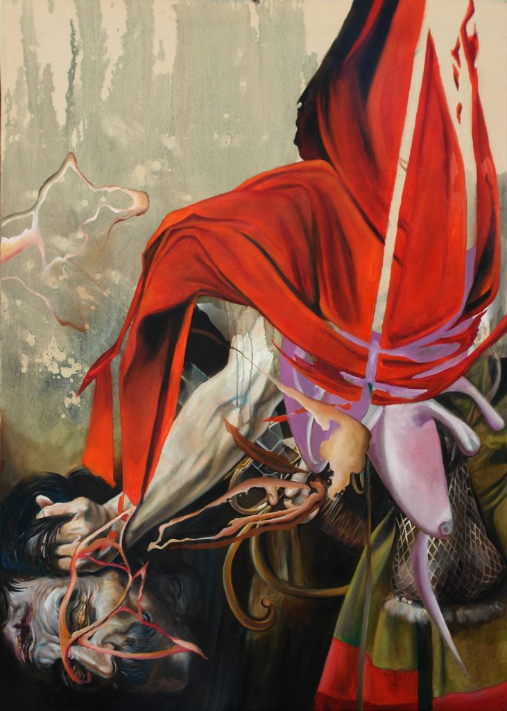 Palimpseste 18 – huile sur toile – oil on canvas – 140×100 cm . 2021