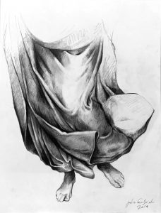 untitled 03 – black stone on paper – 30×39,5cm – 2018