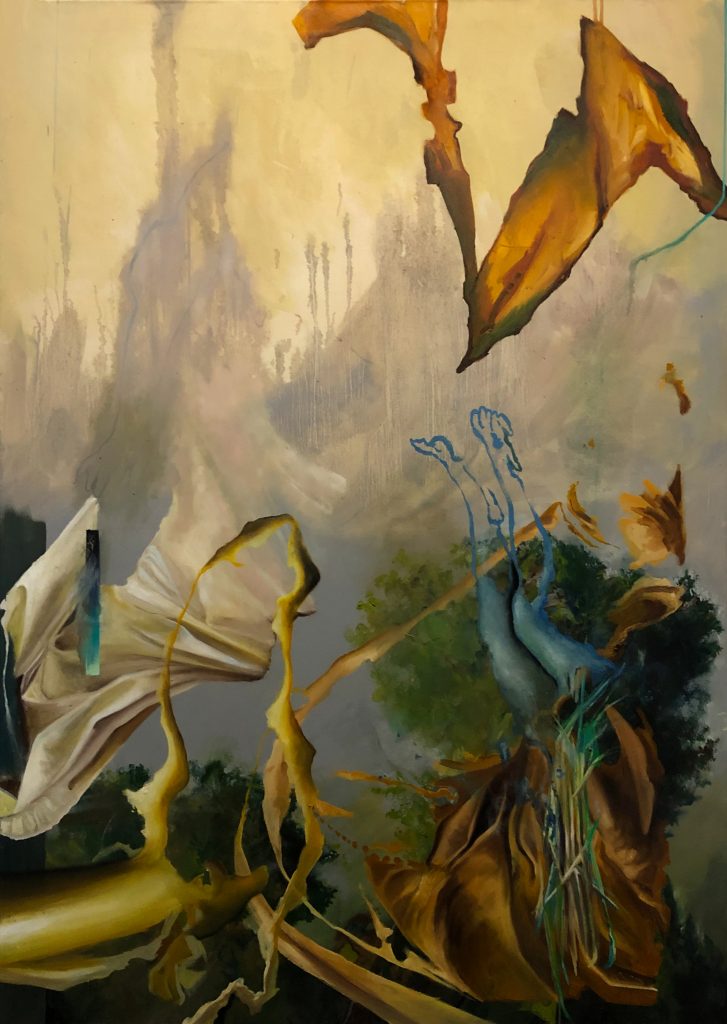 Chute 02 – huile sur toile – oil on canvas – 140×100 cm – 2024