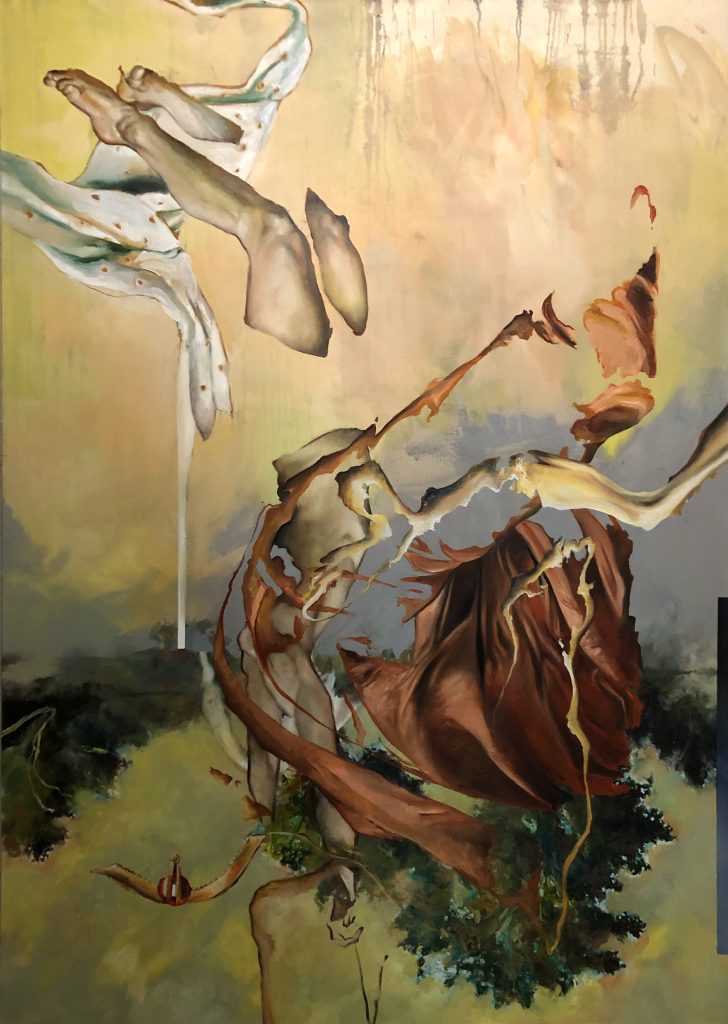 Chute 01 – huile sur toile – oil on canvas – 190×135 cm – 2024