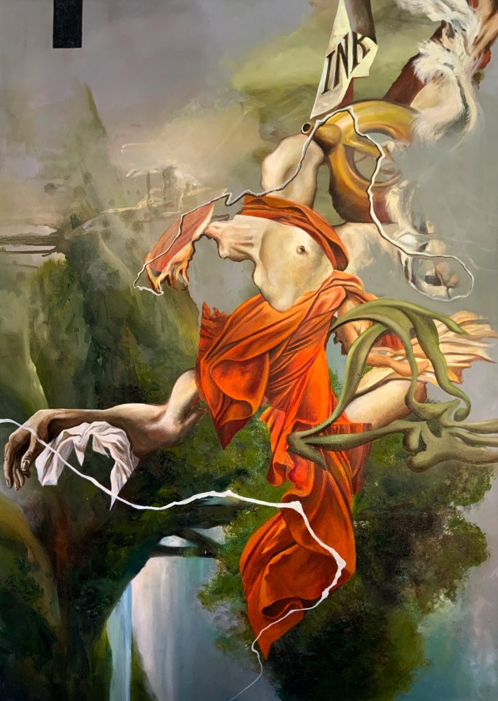 Palimpsest 25 – huile sur toile – oil on canvas – 140×100 cm – 2023